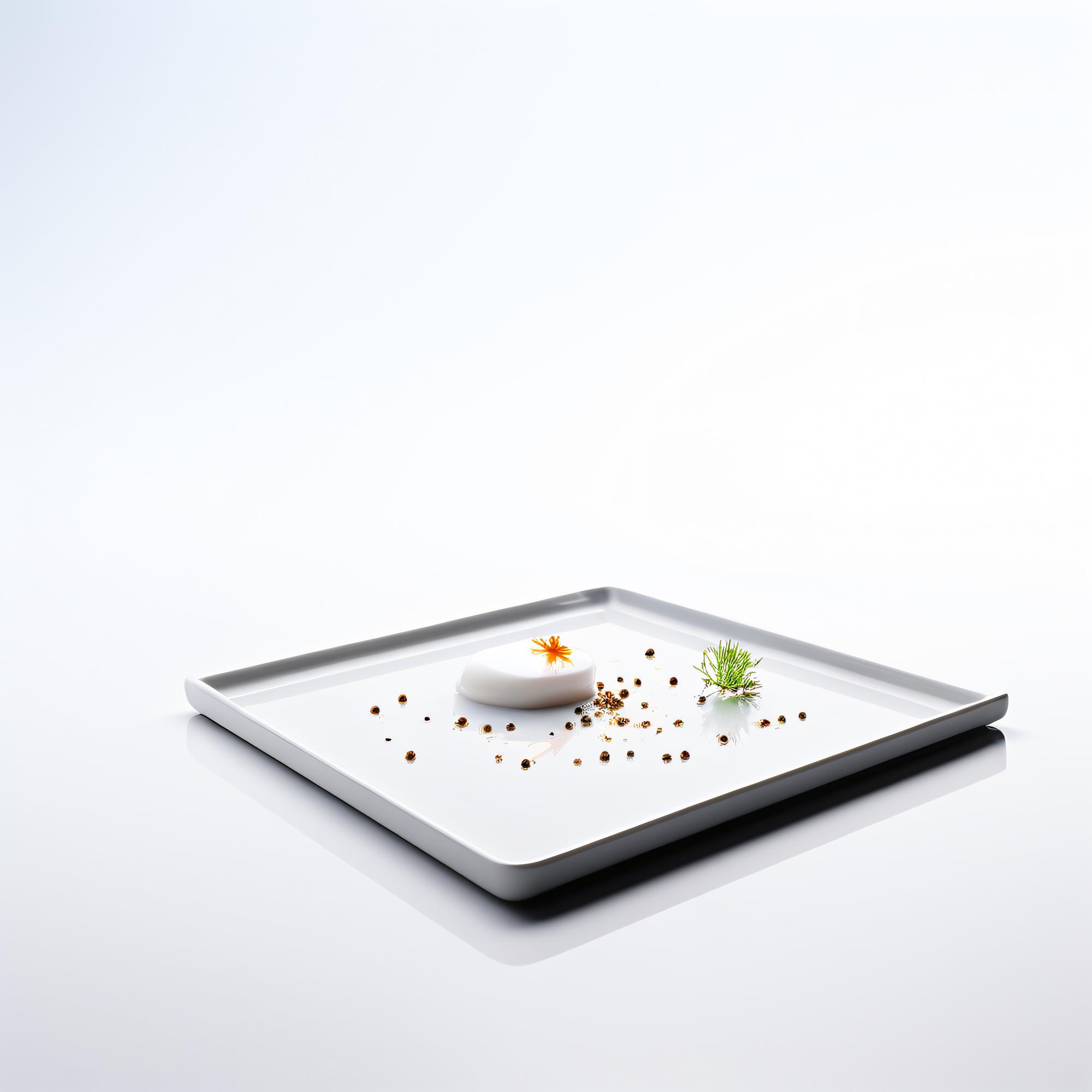 Close-up of plated futuristic dish