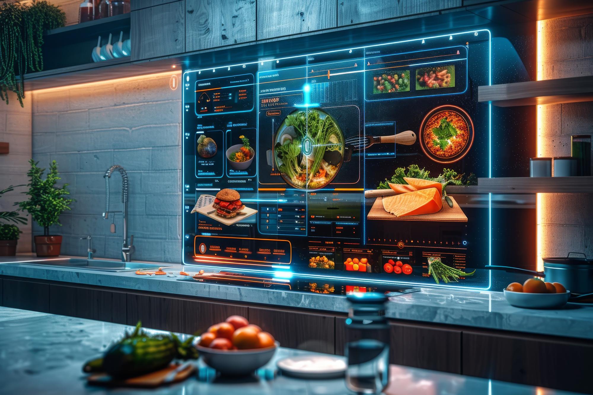 Meal prep workstation with modular screens